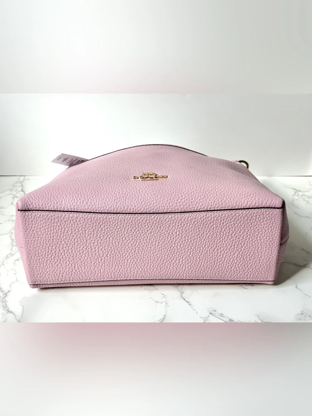 New Coach Laurel Shoulder Bag Carnation Pink Pebbled Leather